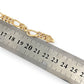 GOLD DEAL | FLASH SALE 9ct (9K) Gold Refurbished 6.8mm Figaro Link Bracelet Length 22cm