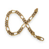 GOLD DEAL | FLASH SALE 9ct (9K) Gold Refurbished 6.8mm Figaro Link Bracelet Length 22cm
