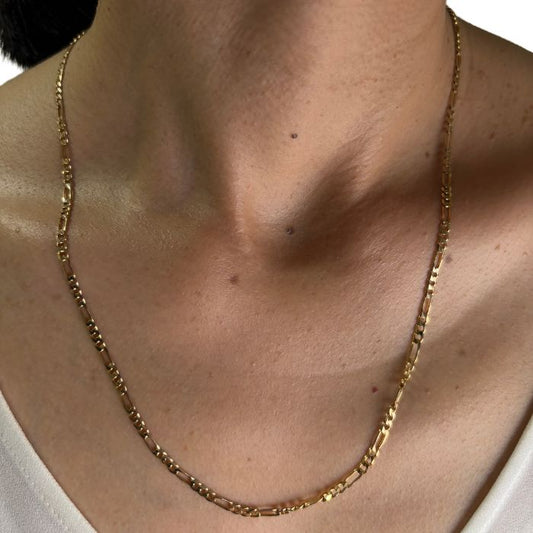 Elegant 9ct Gold Figaro 1-3 Chain
