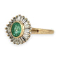 NZGD | 18ct Gold Emerald Sunburst Diamond Ring Valuation $6,800