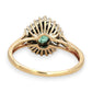 NZGD | 18ct Gold Emerald Sunburst Diamond Ring Valuation $6,800