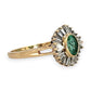 NZGD | 18ct Gold Emerald Sunburst Diamond Ring Valuation $6,800