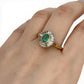 NZGD | 18ct Gold Emerald Sunburst Diamond Ring Valuation $6,800