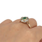 NZGD | 18ct Gold Emerald Sunburst Diamond Ring Valuation $6,800