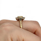 NZGD | 18ct Gold Emerald Sunburst Diamond Ring Valuation $6,800