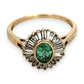 NZGD | 18ct Gold Emerald Sunburst Diamond Ring Valuation $6,800