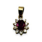 NZGD | 9ct Gold Pink Sapphire Blossom Pendant