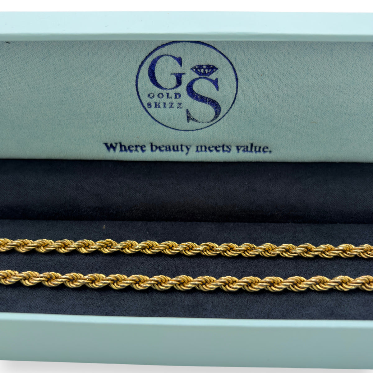 NZGD | 14ct Gold Prestige Rope Link Chain 72cm