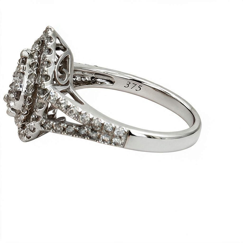BRAND NEW | 9ct White Gold Celestial Teardrop Ring Valuation $3,000