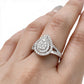 BRAND NEW | 9ct White Gold Celestial Teardrop Ring Valuation $3,000