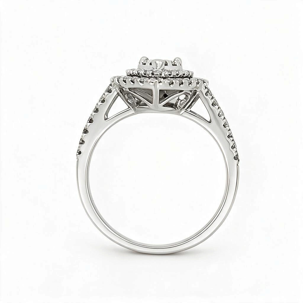 BRAND NEW | 9ct White Gold Celestial Teardrop Ring Valuation $3,000