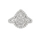 BRAND NEW | 9ct White Gold Celestial Teardrop Ring Valuation $3,000