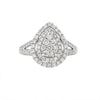 BRAND NEW | 9ct White Gold Celestial Teardrop Ring Valuation $3,000
