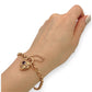 NZGD | 9ct Gold Vintage Violet Padlock Charm Bracelet 18cm