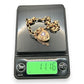 NZGD | 9ct Gold Vintage Violet Padlock Charm Bracelet 18cm