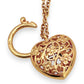 NZGD | 9ct Gold Vintage Violet Padlock Charm Bracelet 18cm