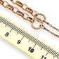 NZGD | 9ct Gold Vintage Violet Padlock Charm Bracelet 18cm