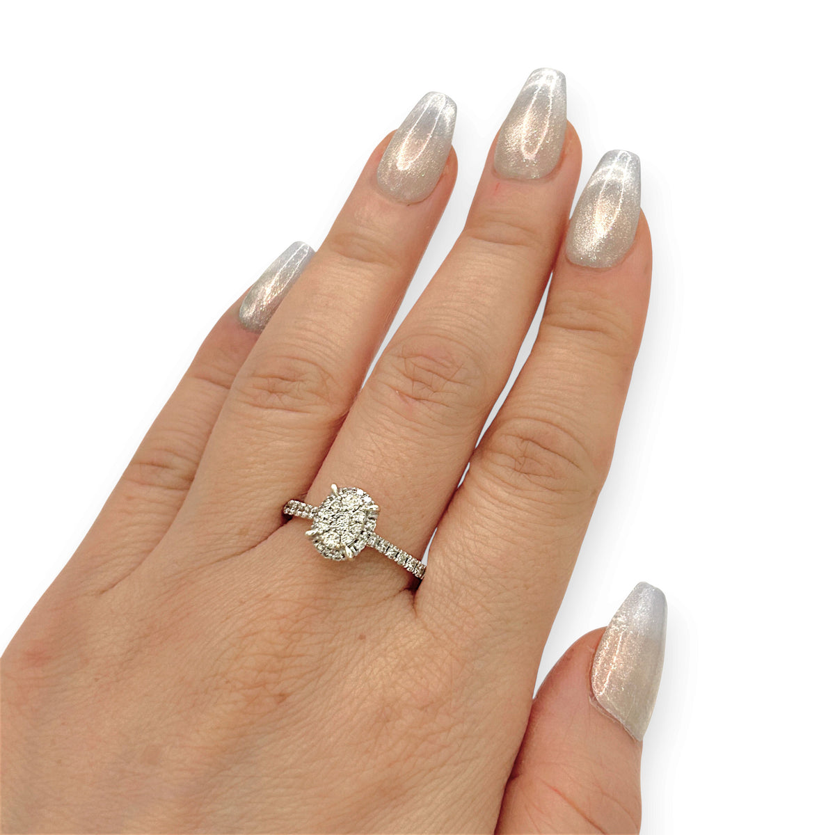 NZGD | 9ct Gold Starlight Bloom Diamond Ring Valuation $2,150