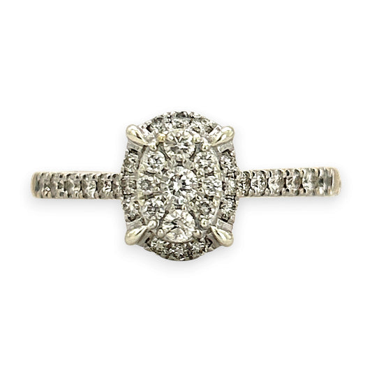 NZGD | 9ct Gold Starlight Bloom Diamond Ring Valuation $2,150