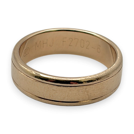 NZGD | 10ct Gold MICHAEL HILL Heritage Band Ring Size R