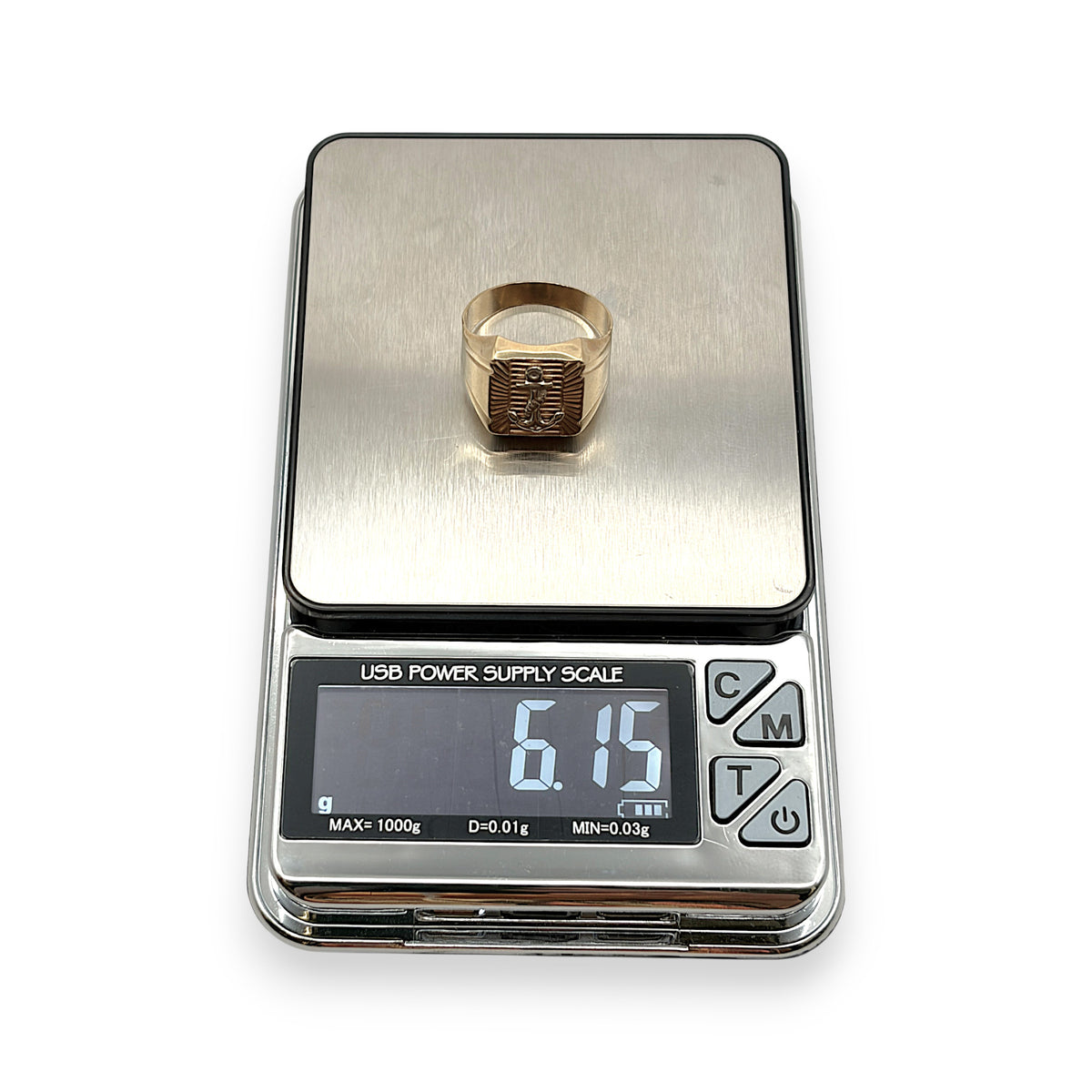 NZGD | 18ct Gold Mariner Crest Signet Ring Size U 1/2