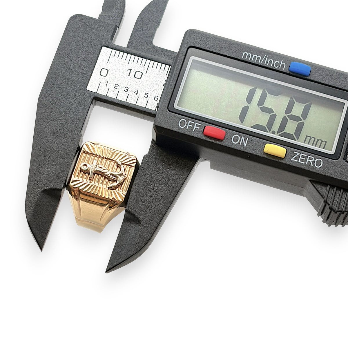 NZGD | 18ct Gold Mariner Crest Signet Ring Size U 1/2