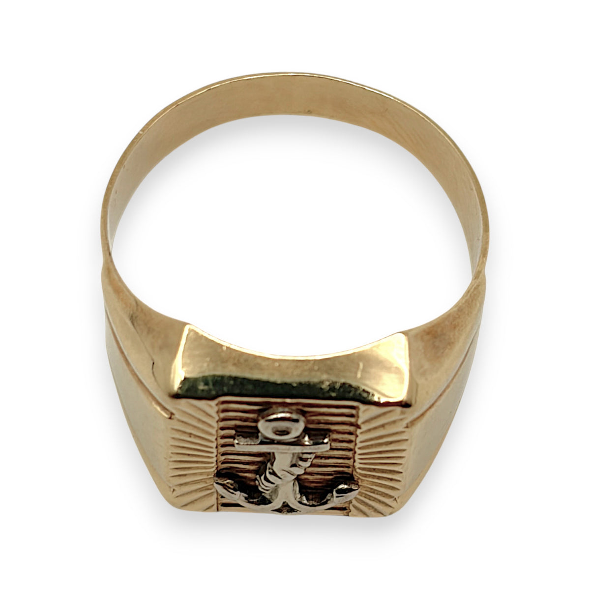 NZGD | 18ct Gold Mariner Crest Signet Ring Size U 1/2