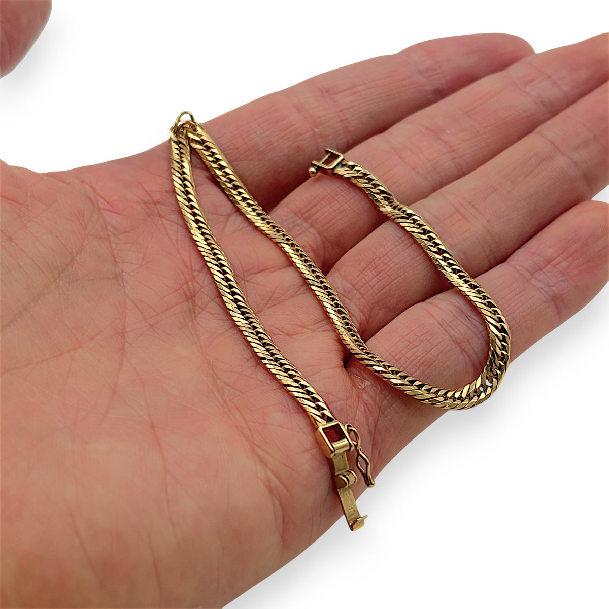 NZGD | 18ct Gold Aurora Wave Bracelet 25.5cm