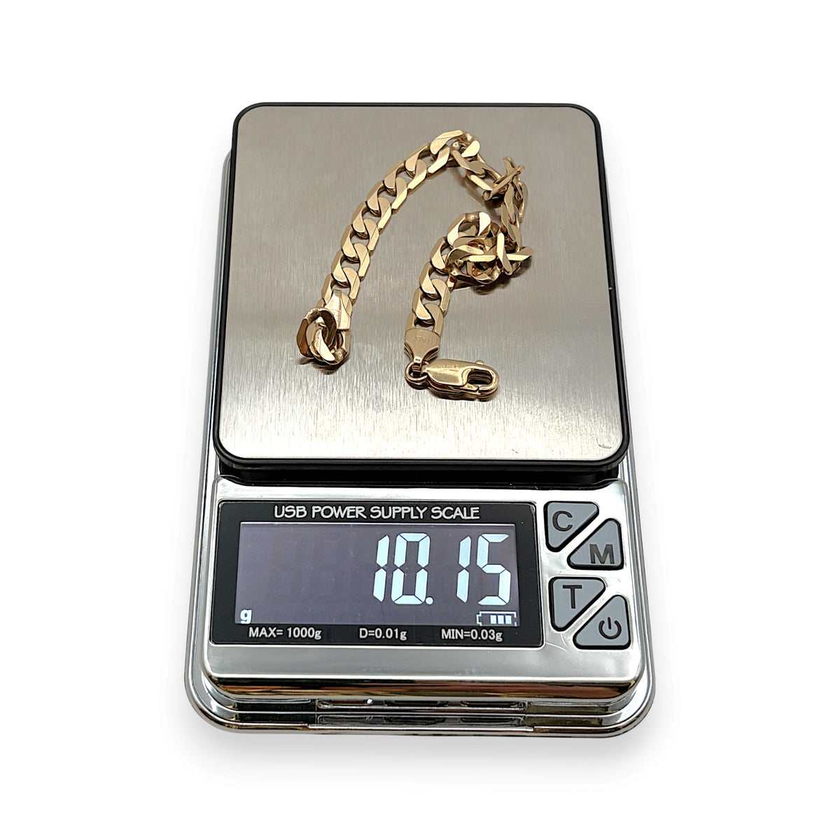 NZGD | 10ct Gold Heritage Flat Curb Bracelet 19.5cm