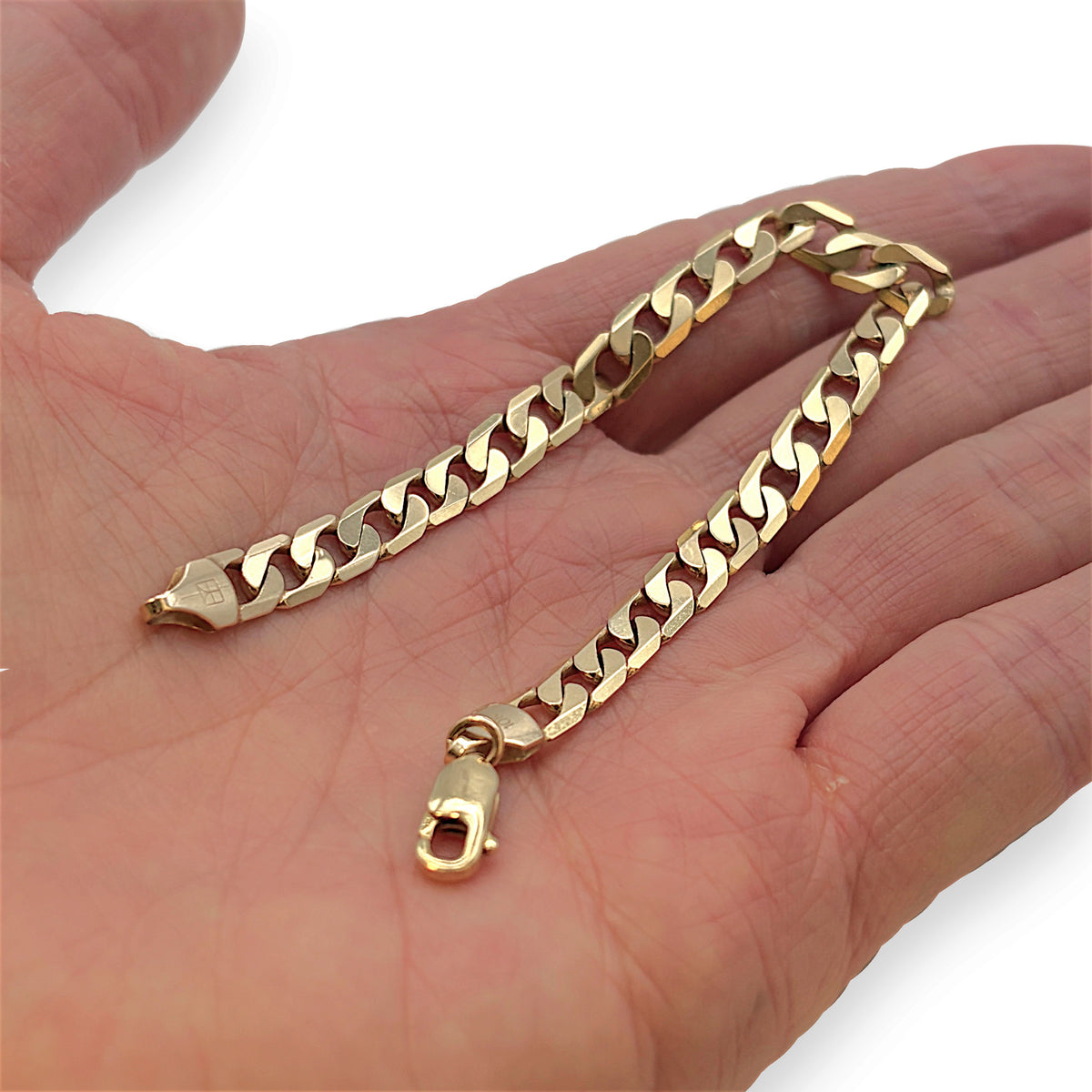 NZGD | 10ct Gold Heritage Flat Curb Bracelet 19.5cm