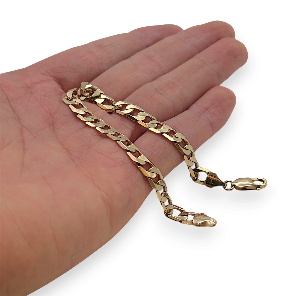 NZGD | 10ct Gold Heritage Flat Curb Bracelet 19.5cm