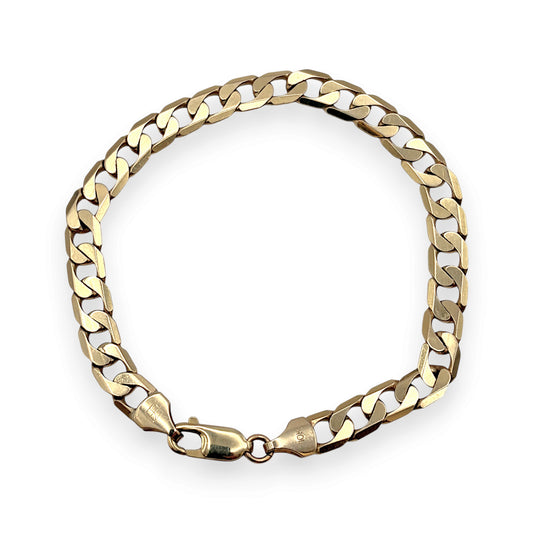NZGD | 10ct Gold Heritage Flat Curb Bracelet 19.5cm