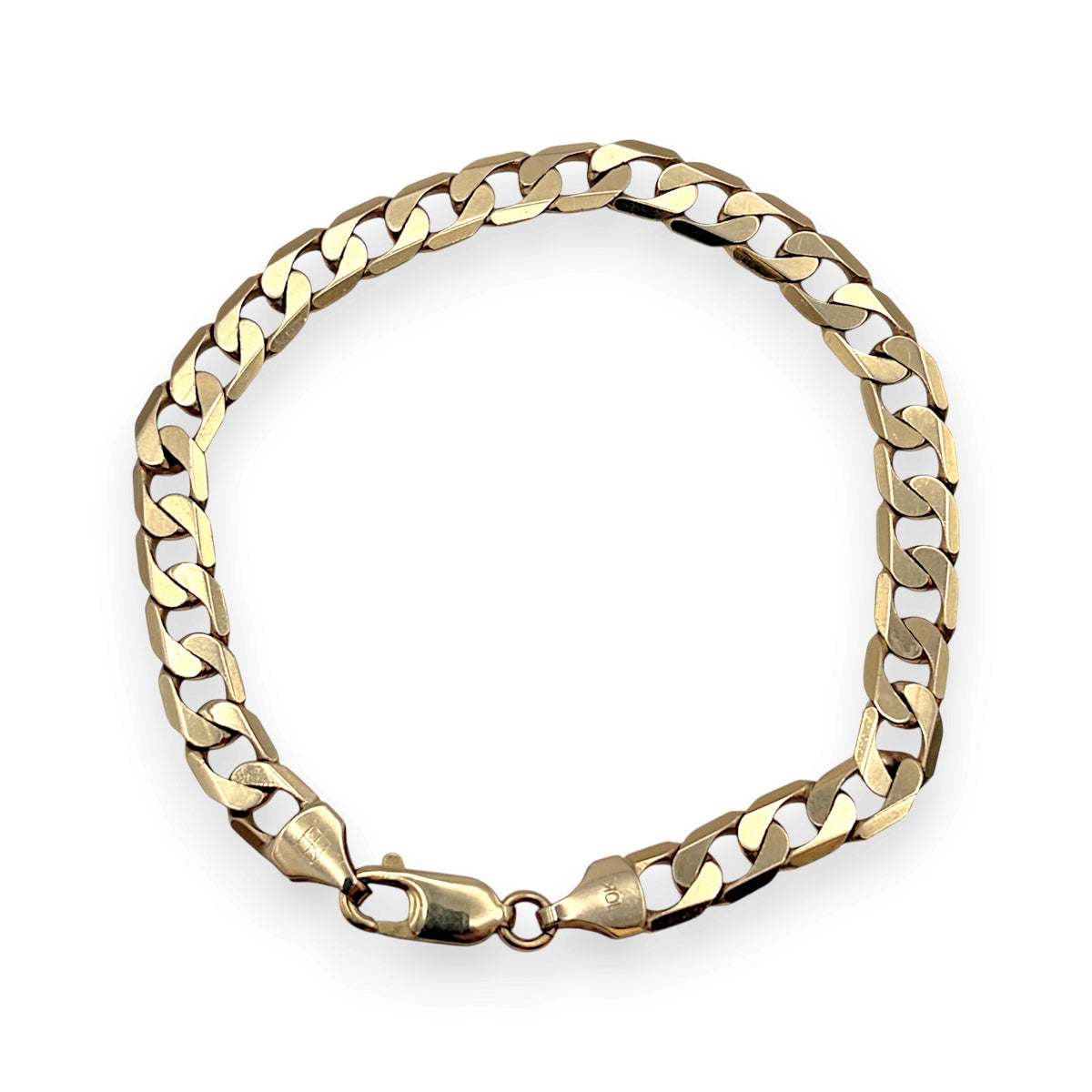NZGD | 10ct Gold Heritage Flat Curb Bracelet 19.5cm
