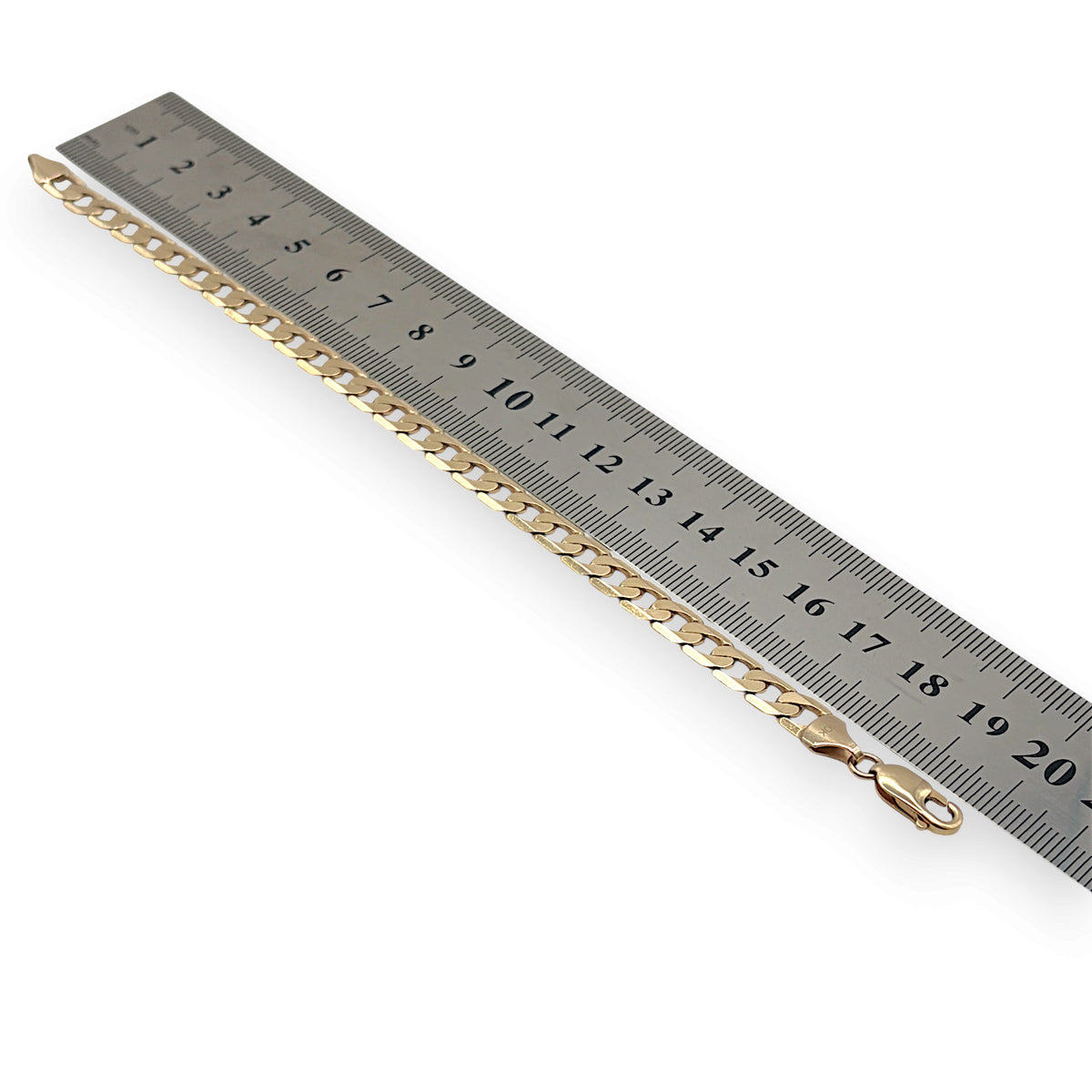 NZGD | 10ct Gold Heritage Flat Curb Bracelet 19.5cm