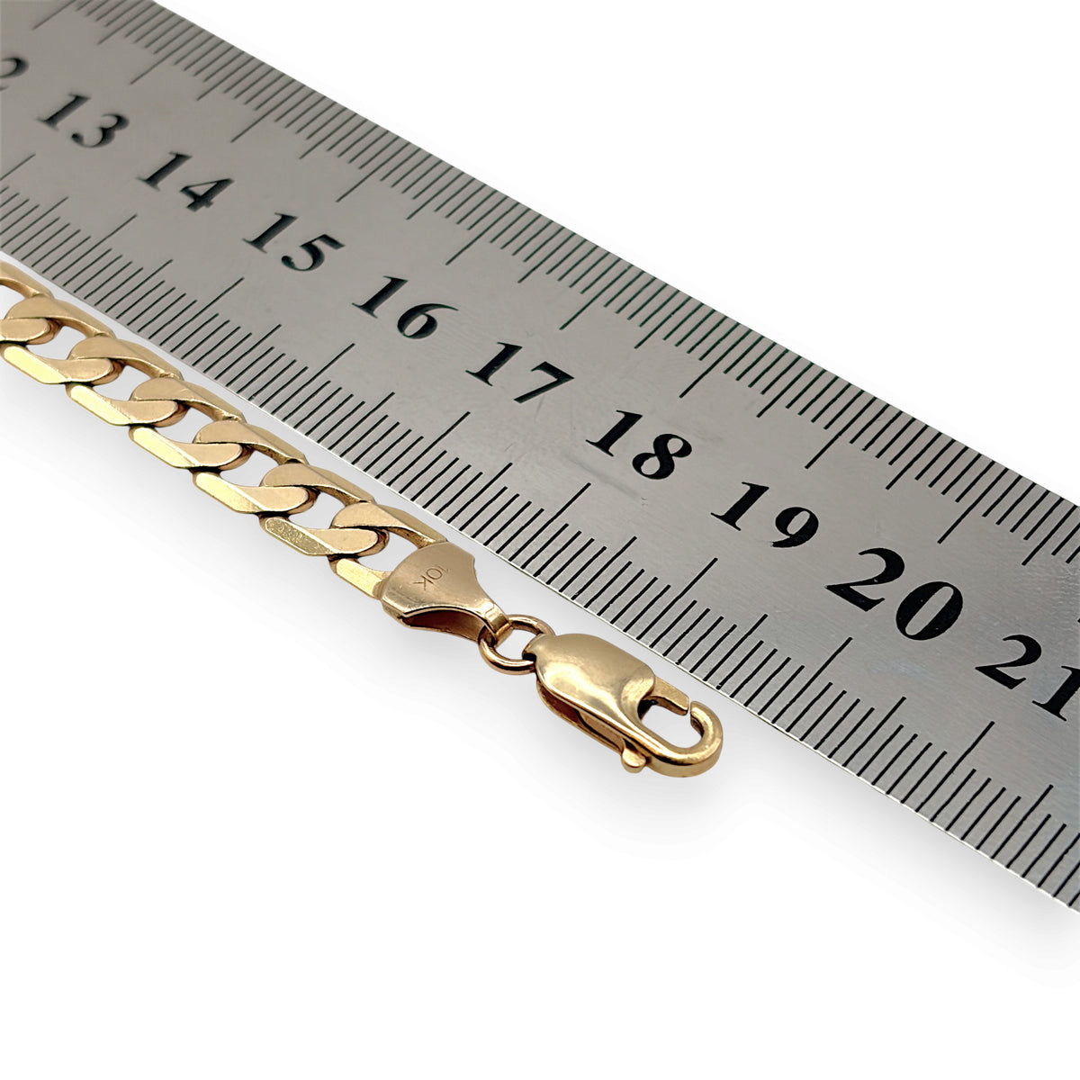NZGD | 10ct Gold Heritage Flat Curb Bracelet 19.5cm