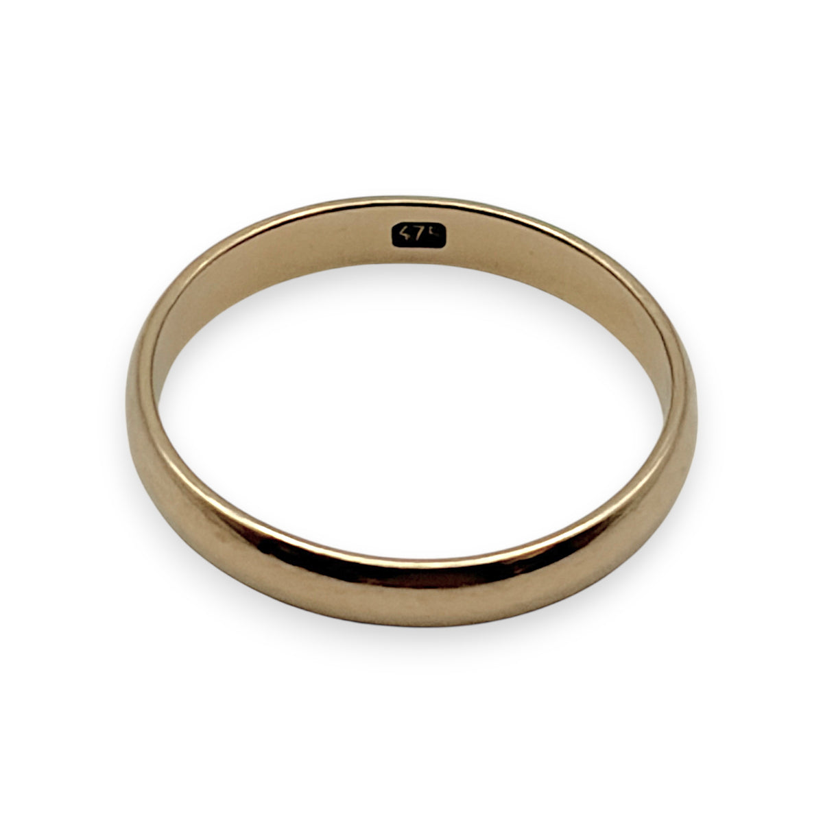 NZGD | 9ct Gold Solstice Plain Band Ring Size M 1/2