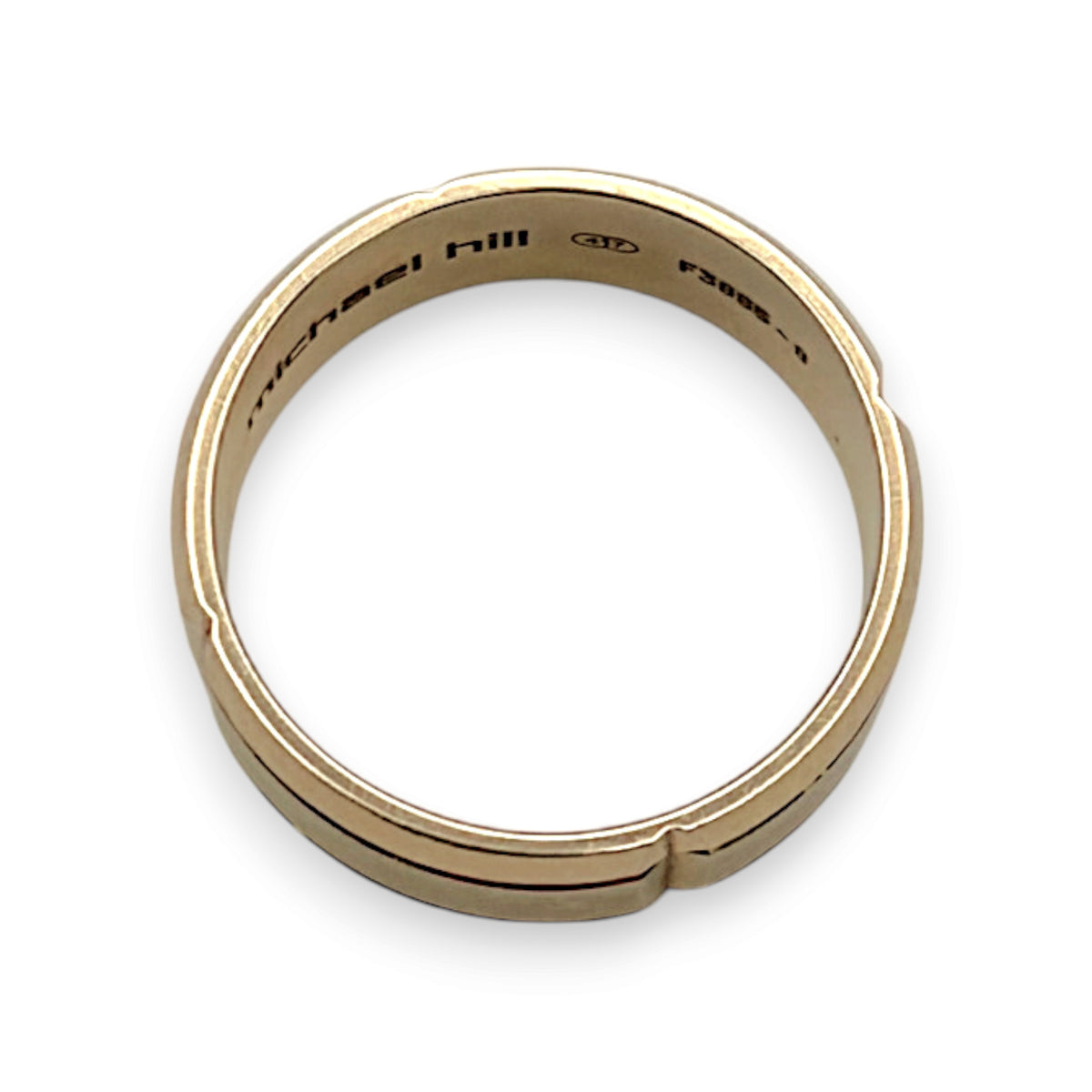 NZGD | 10ct Gold MICHAEL HILL Heritage Line Ring Size T