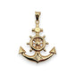 NZGD | 18ct Gold Captain's Helm Anchor Pendant 45.3mm