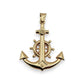 NZGD | 18ct Gold Captain's Helm Anchor Pendant 45.3mm