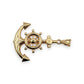 NZGD | 18ct Gold Captain's Helm Anchor Pendant 45.3mm
