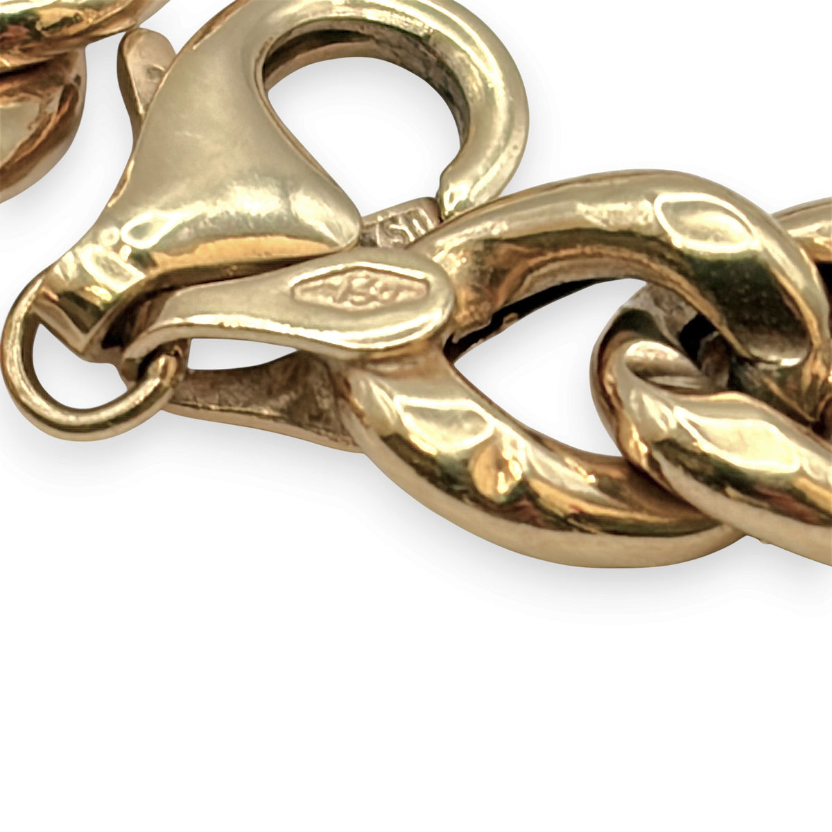NZGD | 18ct Gold Artisan Cuban Curb Bracelet 21cm