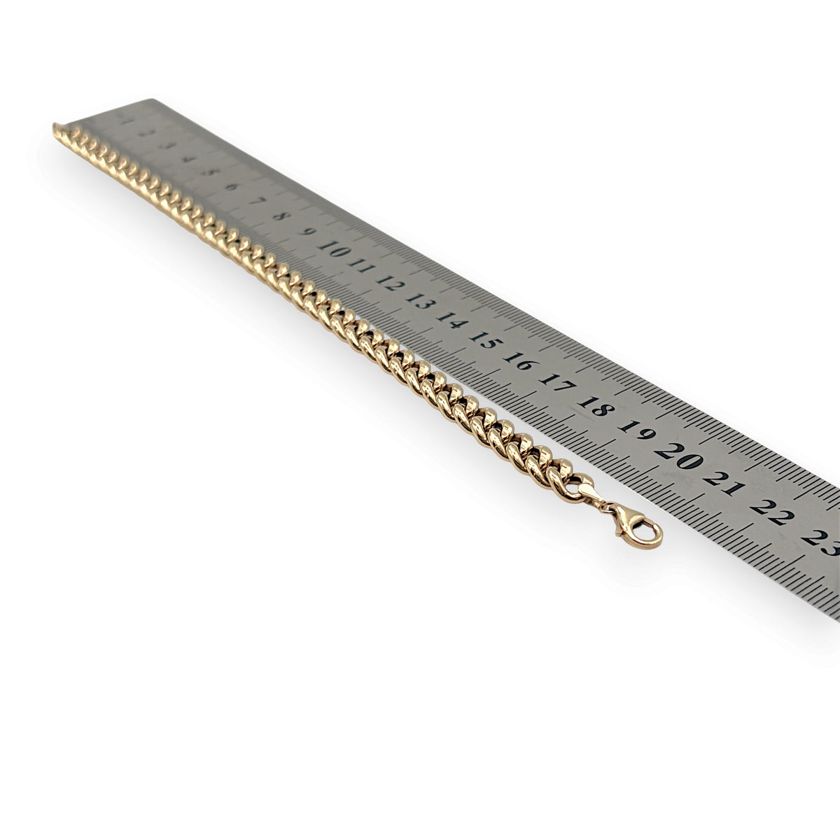 NZGD | 18ct Gold Artisan Cuban Curb Bracelet 21cm