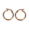 9ct Gold Soft Round Hoop Earrings. R # 705
