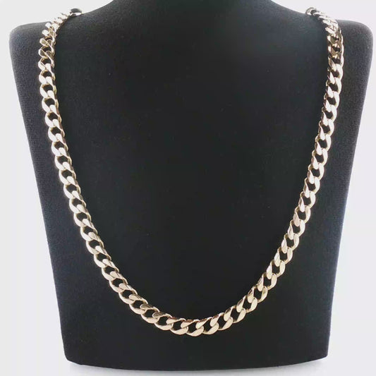 NZGD | 9ct Yellow Gold Cuban Bold Polished Chain 57cm